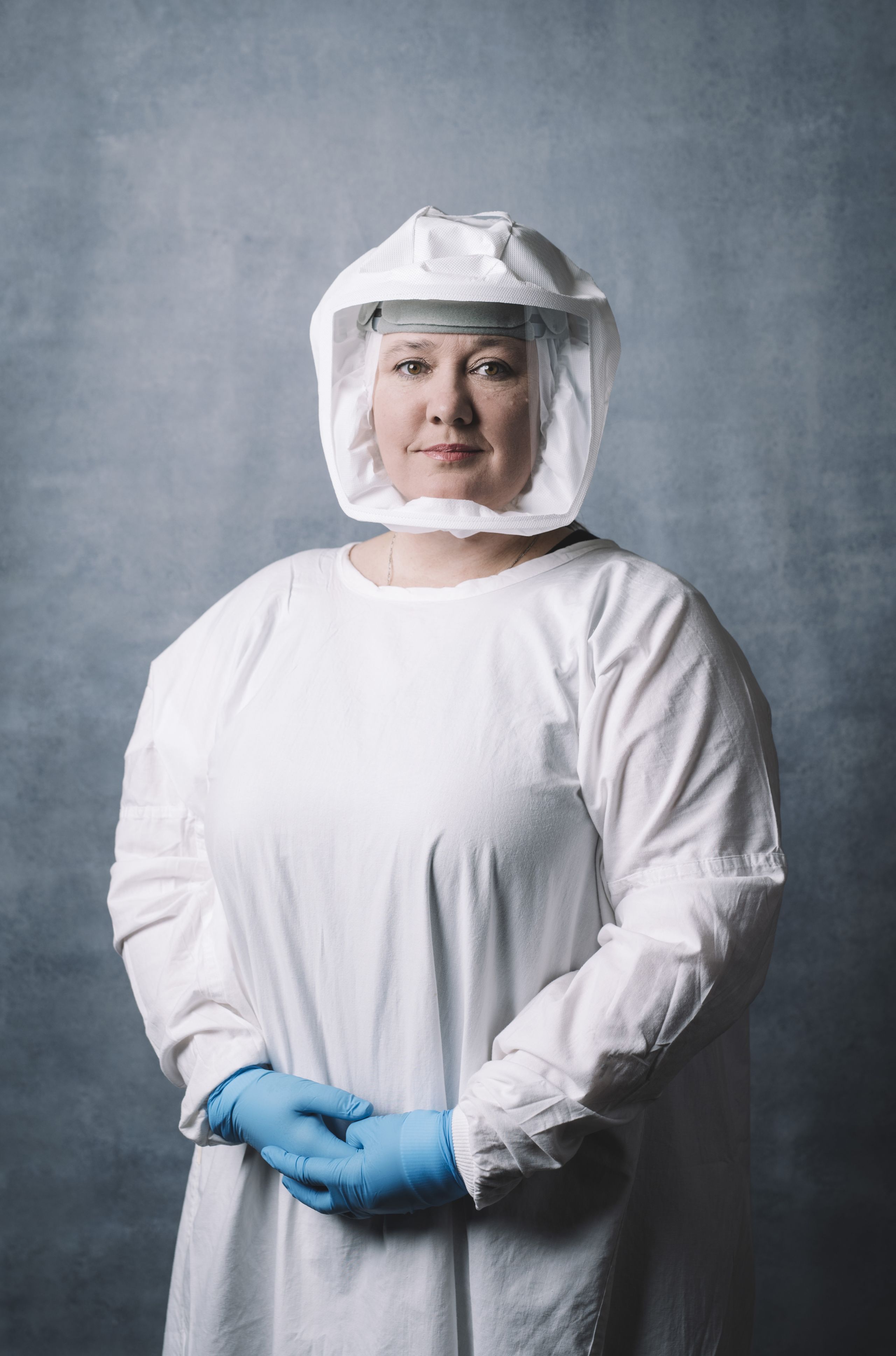 Dr Julie McAuley in PPE