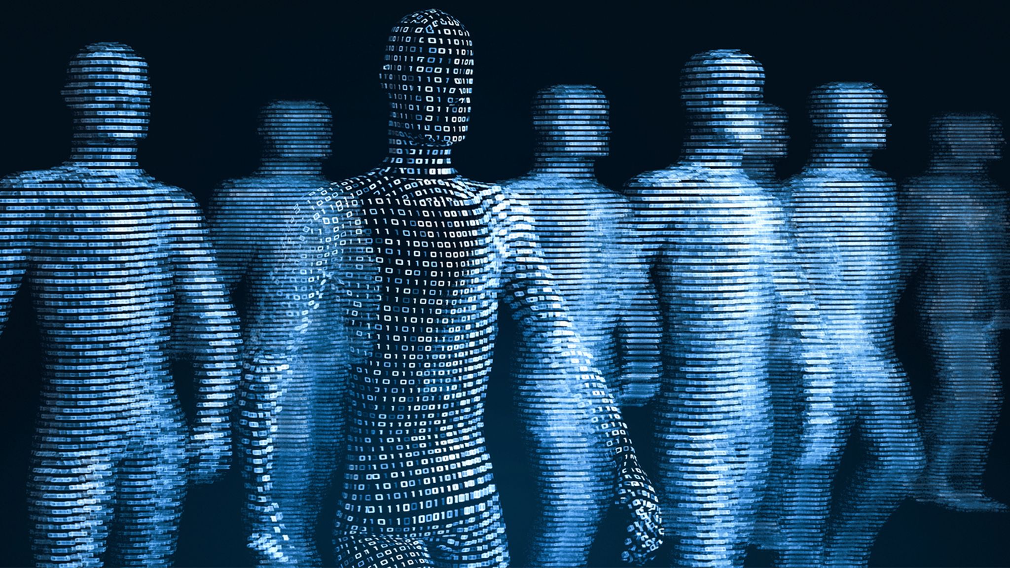 Digital data formed as people